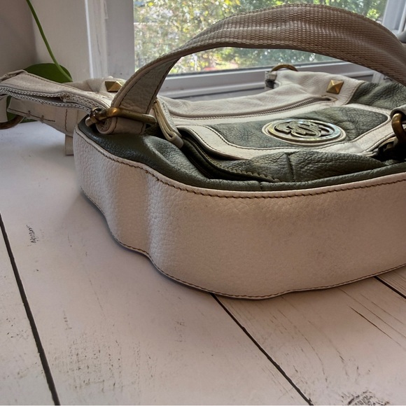 SHARIF | Olive Green and Cream Crossbody Bag - Picture 9 of 15